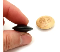 Palet galet 2.3 cm buis noir pour jeu de go unité