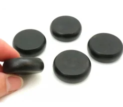 10 Palets crokinole 32 mm jeux 5 pions naturels et 5 pions noirs