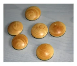 10 Palets galets buis jeu de go (5 noirs/5 naturels) 2.3 cm