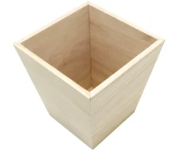 Panier bac récipient en bois 11.5 x 10 x 10 cm
