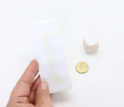 8 pastilles autocollantes blanches 30 mm