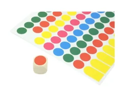 96 pastilles rondes autocollantes 15 mm en 5 couleurs