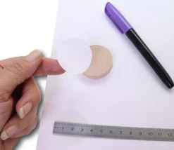 24 Pastilles rondes 37 mm autocollantes blanches étiquettes (pour rond de 4 cm)
