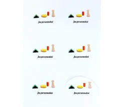 6 Pastilles rondes 85 mm autocollantes blanches étiquettes