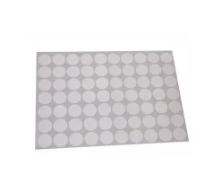 70 pastilles rondes 19 mm autocollantes blanches