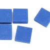 Pavé 34 x 34 x 10 mm jeton bleu vintage carré épais