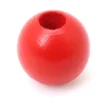 Perle bois couleur rouge de 2 cm trou de 7 mm unité