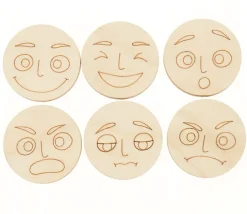 Personnages en bois émotions - 40 pièces