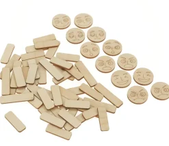 Personnages en bois émotions - 40 pièces