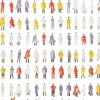 120 personnages miniatures colorés en plastique