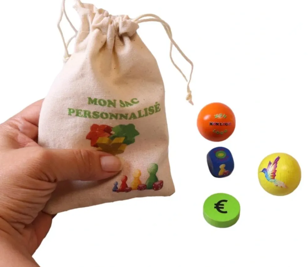 Petit Sac en coton personnalisé avec votre image 14 x 10 cm