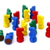 16 petits chevaux en bois - pions de jeux 4 cm