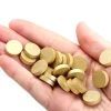 20 petits Pions ronds dorés en bois 1.5 cm - jeton de jeu COULEUR OR 15 x 4 mm