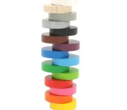 20 petits Pions ronds en bois 1.5 cm - jeton de jeu 15 x 4 mm par couleur