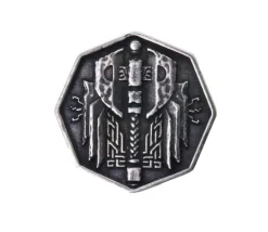 Pièce métal argent Forged Dwarven 34 mm octogonale