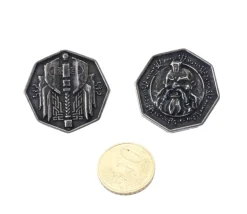 Pièce métal argent Forged Dwarven 34 mm octogonale