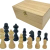 32 Pièces échecs bois lestées Roi 8.8 cm + coffret bois