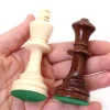 32 Pièces échecs bois lestées T5 - roi 9 cm