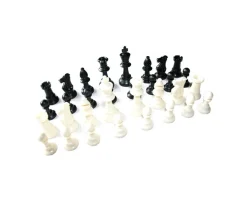 32 Pièces échecs plastique 97 mm taille T5 + 2 dames