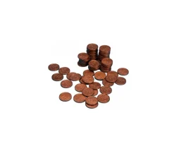 100 Pièces de 2 centimes d'euro en Re-plastique monnaie factice jeu