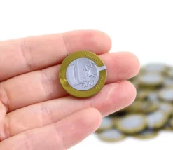 100 Pièces de 1 euro en Re-plastique monnaie factice jeu