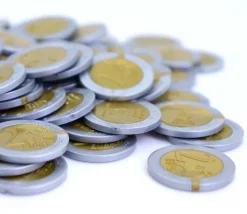 100 Pièces de 2 euros en Re-plastique monnaie factice jeu