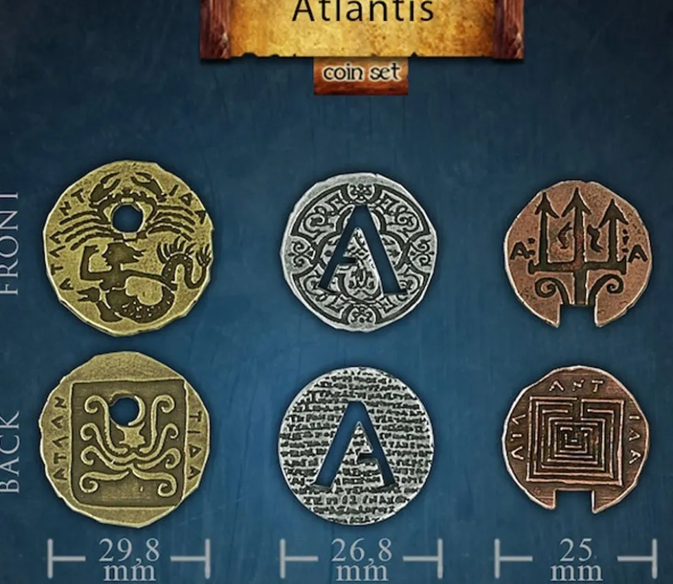 20 Pièces en métal Atlantis