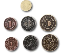 24 Pièces en métal numérotées valeur 1 3 5