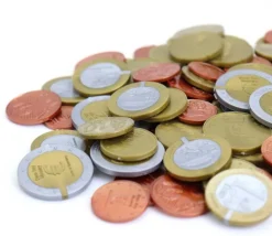 80 Pièces euros en Re-plastique monnaie très réaliste