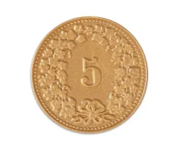 70 Pièces Franc Suisse en plastique monnaie pour jeu