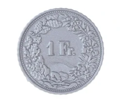 70 Pièces Franc Suisse en plastique monnaie pour jeu