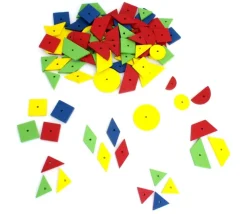 100 pièces mosaiques bois fines avec trou formes géométriqes