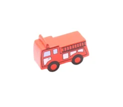 Pion camion de pompier en bois - 25 x 15 x 10 mm