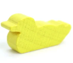 Pion canard jaune en bois pour jeu