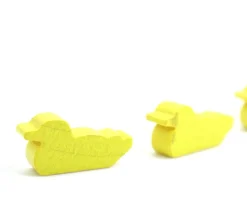 Pion canard jaune en bois pour jeu