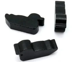 Pion canard noir en bois 30x15x8 mm pour jeu