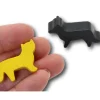 Pion Chat / tigre jaune en bois pour jeu 30x19x8 mm