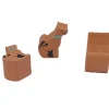 Pion Chien marron en bois 15 x 14 x 10 mm