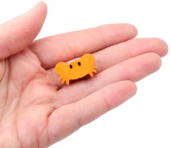 Pion de jeu crabe orange en bois 25 x 15 x 10 mm