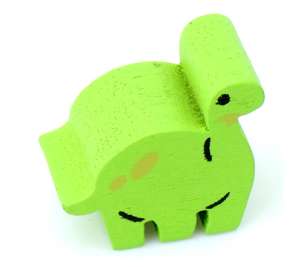 Pion de jeu dinosaure herbivore en bois 15 x 18 x 10 mm