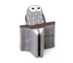 Pion de jeu hibou chouette en bois 15 x 12 x 10 mm
