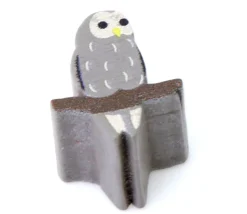 Pion de jeu hibou chouette en bois 15 x 12 x 10 mm