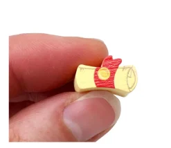 Pion de jeu rouleau parchemin en bois 16 x 5 x 10 mm