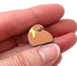 Pion de jeu sac bourse en bois 16 x 18 x 10 mm