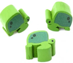 Pion de jeu tortue verte en bois 16 x 16 x 10 mm