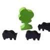 Pion de jeu vache en bois 21 x 12 x 8 mm