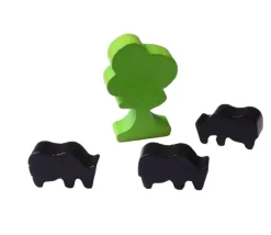 Pion de jeu vache en bois 21 x 12 x 8 mm