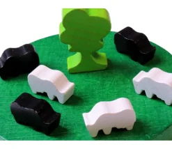 Pion de jeu vache en bois 21 x 12 x 8 mm