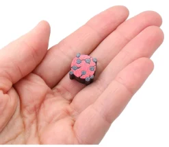 Pion de jeu virus microbe en bois - 14 x 15 x 10 mm