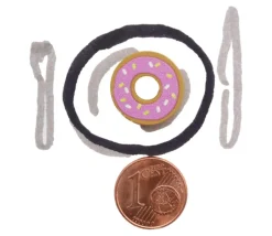 Pion Donut en bois 15 x 15 x 5 mm